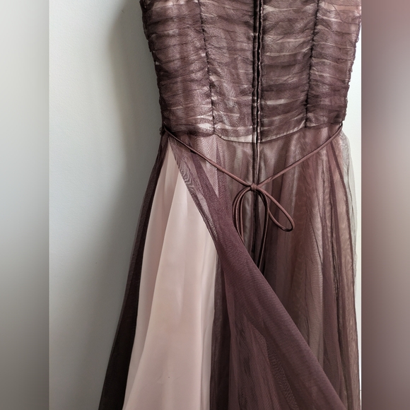 Whimsical US Angels Brown Tulle Dress with Floral Accents Girls Size 12 - Picture 10 of 13